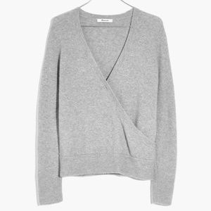 Madewell wrap front pullover sweater